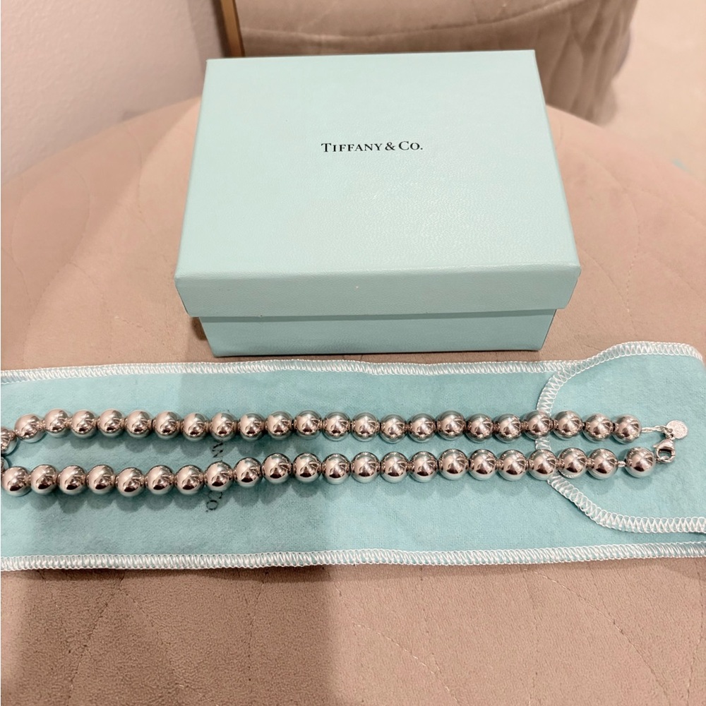 Tiffany & Co. Sterling Silver Hardware Ball Necklace